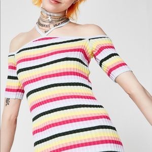 Obey Worldwide Coco Knit Rainbow Dress